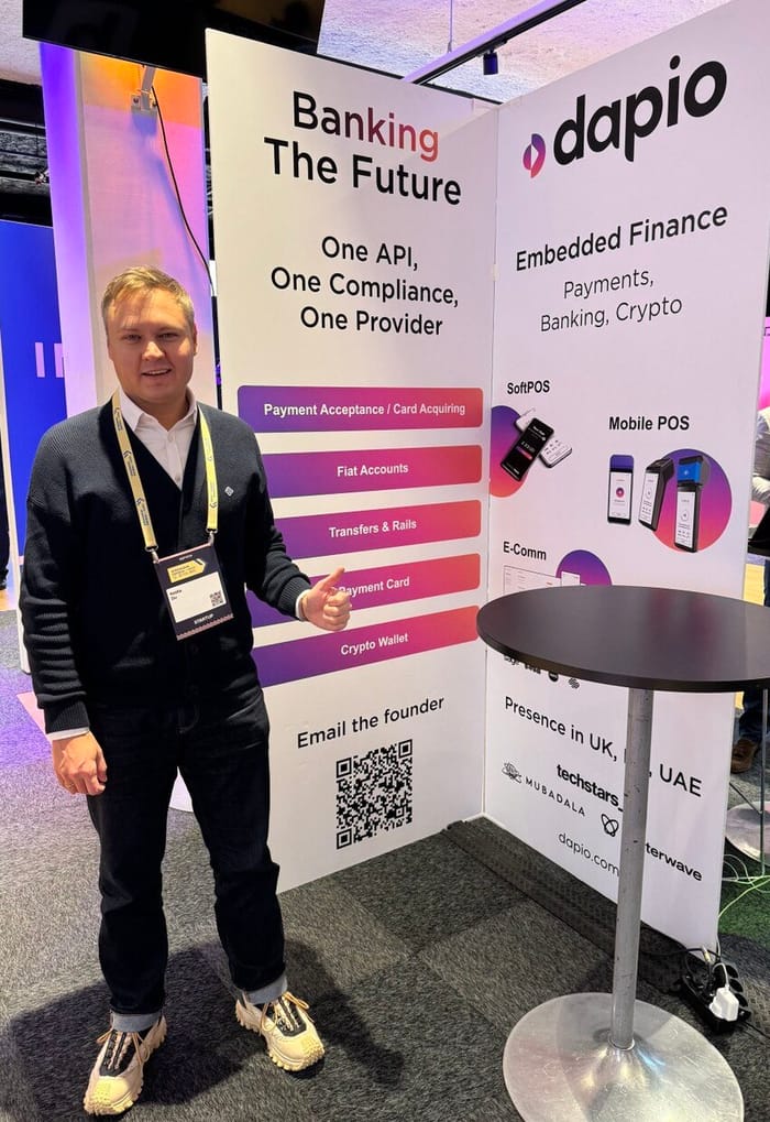 Kosta Du, Dapio's Founder,  performs at Stockholm Fintech Week